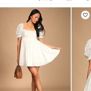 Lulus white mini dress!!